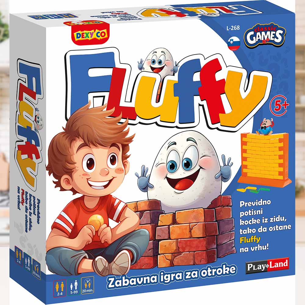 Družabna igra Fluffy in kocke na zidu 